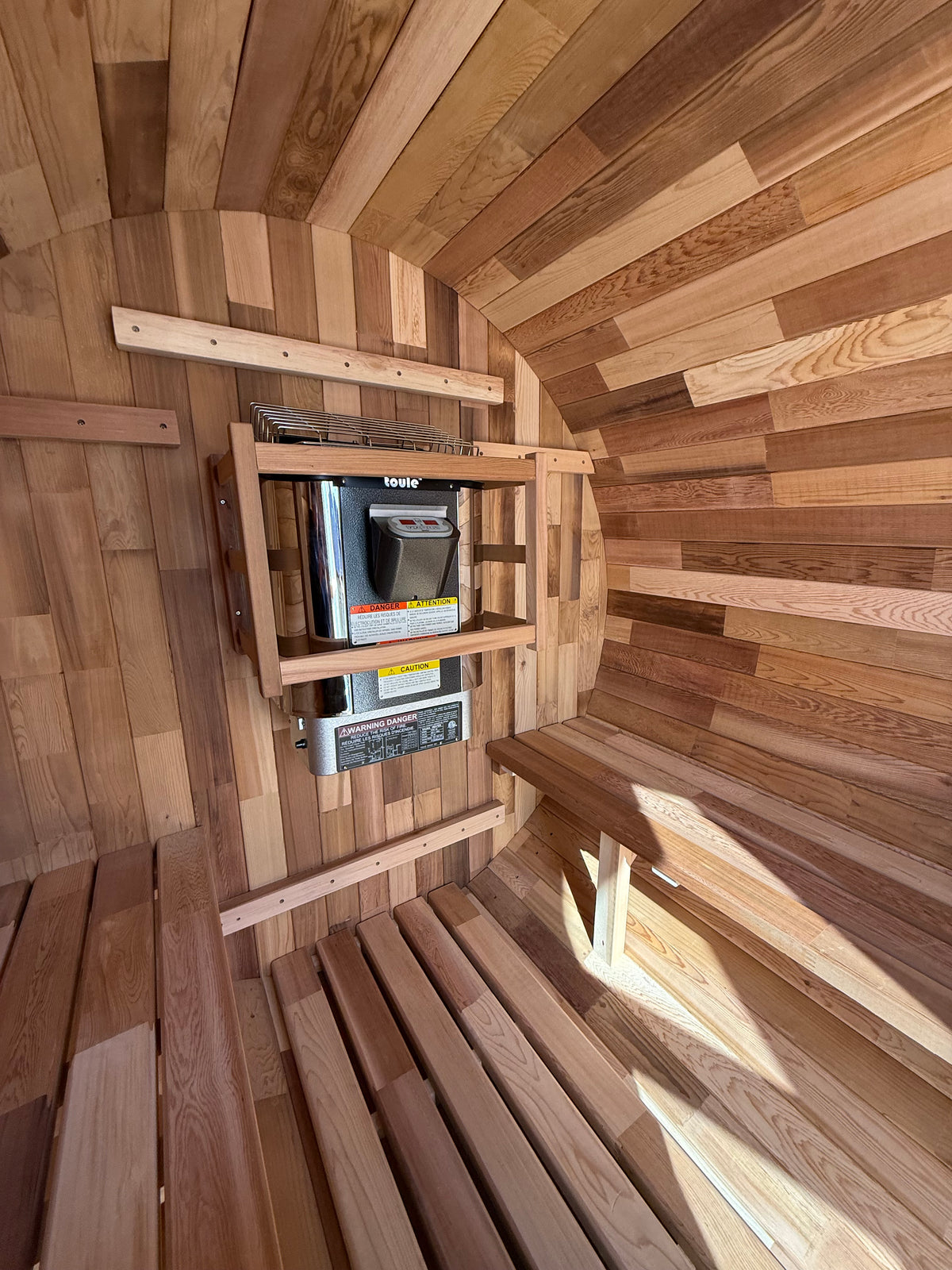 Out Door Barrel Sauna Person